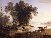 Asher Brown Durand Hudson River Looking Toward the Catskill oil on canvas